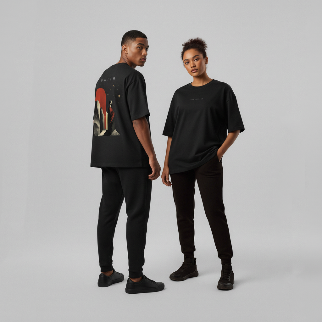 Abraham and Faith Unisex Oversized Classic T-Shirt