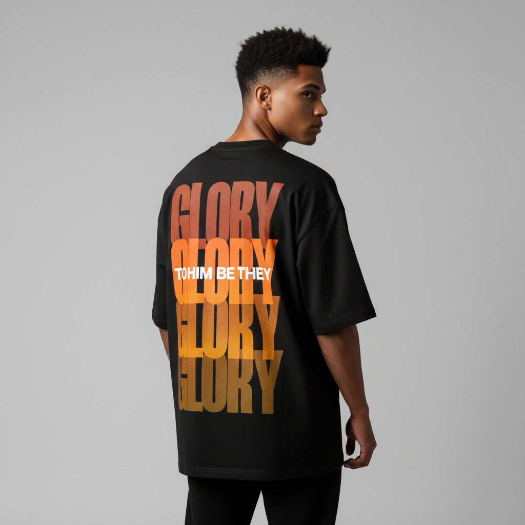Glory To Him Be The Unisex Terry Oversized Tee